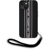 Karl Lagerfeld PU Saffiano Athleisure Stripe and Strap iPhone 15 rózsaszín tok