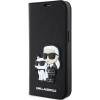 Karl Lagerfeld PU Saffiano Karl and Choupette NFT Book iPhone 14 Pro tok, fekete (KLD1530)