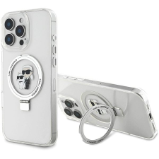 Karl Lagerfeld Ringstand Karl and Choupette iPhone 16 Pro fehér MagSafe tok tok és táska
