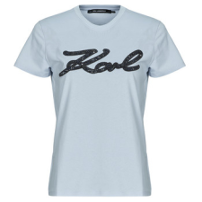 Karl Lagerfeld Rövid ujjú pólók BOUCLE KARL SIGNATURE T-SHIRT Kék EU XS női póló