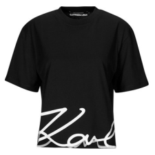Karl Lagerfeld Rövid ujjú pólók KARL SIGNATURE HEM T-SHIRT Fekete EU S női póló