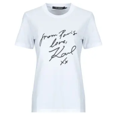 Karl Lagerfeld Rövid ujjú pólók WITH LOVE T-SHIRT Fehér EU XS