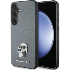 Karl Lagerfeld Saffiano Karl & Choupette Metal Pin Samsung Galaxy S24+ tok, szürke (3666339242060) tok és táska