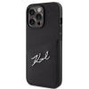 Karl Lagerfeld Saffiano Metal Signature Cardslot Műanyag hátlap védőtok + szilikon keret Apple iPhone 13 Pro fekete