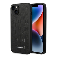 Karl Lagerfeld Saffiano Mono Metal Apple iPhone 14 Plus hátlap tok, fekete tok és táska