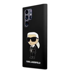 Karl Lagerfeld Samsung S24 Ultra KARL LAGERFELD KLHCS24LSNIKBCK Liquid Silicone Hátlap - Fekete tok és táska