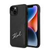 Karl Lagerfeld Signature Logo Cardslot Apple iPhone 14 Plus hátlap tok, fekete
