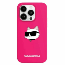 Karl Lagerfeld Silicone Choupette Head MagSafe-kompatibilis tok iPhone 15 Pro - rózsaszín tok és táska