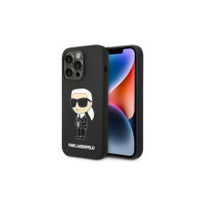 Karl Lagerfeld Silicone Ikonik Apple iPhone 14 Pro Magsafe Tok - Fekete/Mintás (KLHMP14LSNIKBCK) tok és táska