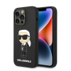 Karl Lagerfeld Silicone Ikonik Apple iPhone 14 Pro Max Magsafe hátlap tok, fekete
