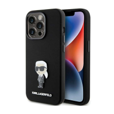 Karl Lagerfeld Silicone Ikonik Metal Pin - iPhone 15 Pro telefontok fekete tok és táska