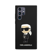 Karl Lagerfeld Silicone Ikonik Samsung Galaxy S23 Ultra, szilikon tok, fekete tok és táska