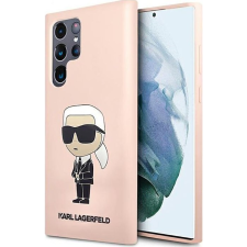 Karl Lagerfeld Silicone Ikonik Samsung Galaxy S23 Ultra, szilikon tok, rózsaszín (KLHCS23LSNIKBCP) tok és táska