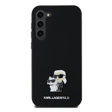  Karl Lagerfeld Silicone Karl&amp;Choupette Metal Pin Samsung Galaxy A55 hátlap tok, fekete, KLHCSA55SMHKCNPK tok és táska