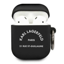 Karl Lagerfeld Silicone RSG AirPods tok fekete (KLACA2SILRSGBK) (KLACA2SILRSGBK) - Fülhallgató tok fülhallgató, fejhallgató tok