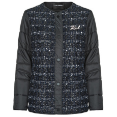 Karl Lagerfeld Steppelt kabátok BOUCLE SHORT PADDED JACKET Kék EU S