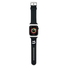 Karl Lagerfeld szíj Apple Watch 42/44/45/49mm - Fekete okosóra kellék