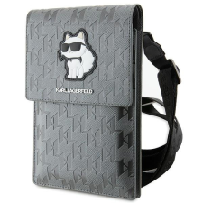 Karl Lagerfeld táska KLWBSAKHPCG ezüst Saffiano Monogram Choupette saffiano/ezüst tok és táska