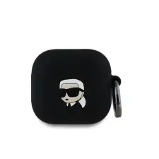 Karl Lagerfeld tok fekete KLA4RUNIKK Apple Airpods 4 készülékhez fülhallgató, fejhallgató tok