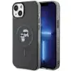 Karl Lagerfeld tok KLHMP15SHGKCNOK iPhone 15 (Glitter + MAG / fekete)
