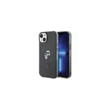 Karl Lagerfeld tok KLHMP15SHGKCNOK iPhone 15 (Glitter + MAG / fekete) tok és táska