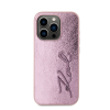 Karl Lagerfeld Wrinkled PU Signature Logo Apple iPhone 15 Pro Max hátlap tok, rózsaszín