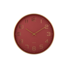 Karlsson 5973RD design falióra, piros, átmérő 40cm, piros falióra