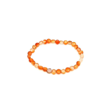 Karneol fazettált korong karkötő 6x4mm karkötő