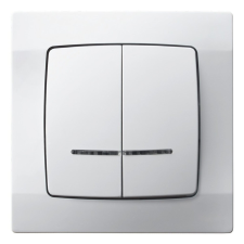  Káró 105J csillárkapcsoló jelzőfényes komplett fehér villanyszerelés