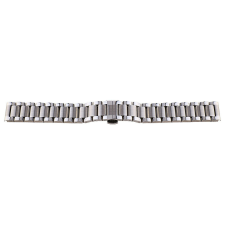  Karóra csat  pillangózárral, acél, ezüst színű, 18mm óraszíj