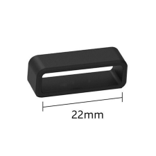  Karóra szíj bújtató, műanyag, fekete színű, 22 mm-es szíjhoz óraszíj