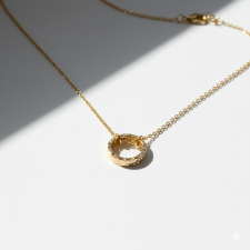 KÁRPÁTHY ékszer Arany Kör aranyozott nyaklánc nyaklánc