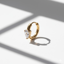 KÁRPÁTHY ékszer Crystal fülbevaló - vízcsepp, aranyozott fülbevaló