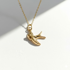 KÁRPÁTHY ékszer DIY Fecske nyaklánc, aranyozott nyaklánc