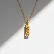 KÁRPÁTHY ékszer DIY Hotdog nyaklánc, aranyozott nyaklánc