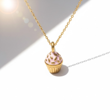 KÁRPÁTHY ékszer DIY Muffin nyaklánc, aranyozott nyaklánc