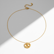 KÁRPÁTHY ékszer Perec alakú aranyozott nyaklánc nyaklánc