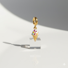 KÁRPÁTHY ékszer Színes fagylalt charm, aranyozott egyéb ékszer