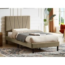  Kárpitozott ágy SAVANA VELVET 90x200 cm bézs ágy és ágykellék