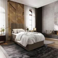  Kárpitozott boxspring ágy MERALIS 90x200 cm barna Matrac: Bonell rugós matrac ágy és ágykellék