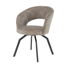  Kárpitozott design szék – Barna buklé, fekete lábakkal bútor