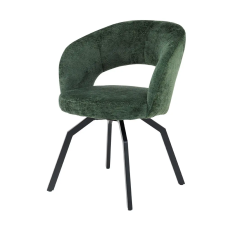  Kárpitozott design szék – Zöld buklé, fekete lábakkal bútor