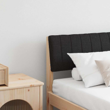  Kárpitozott fejtámla Fekete 180 cm Tömör fenyőfa ágy és ágykellék