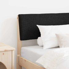  Kárpitozott fejtámla Fekete 90 cm Tömör fenyőfa ágy és ágykellék