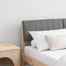  Kárpitozott fejtámla Sötétszürke 135 cm Tömör fenyőfa ágy és ágykellék