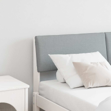  Kárpitozott fejtámla Világosszürke 140 cm Tömör fenyőfa ágy és ágykellék