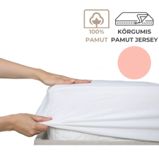 Kartaltex 90-100x200 pamut jersey körgumis lepedő - Babarózsaszín lakástextília