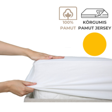 Kartaltex 90-100x200 pamut jersey körgumis lepedő - Napsárga lakástextília