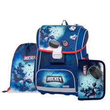 Karton PP Iskolatáska szett OXY Premium 3 részes Hockey tolltartóval és tornazsákkal tolltartó