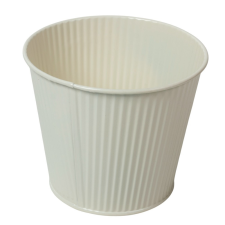  Kaspó fém matt krém D13cm M11cm dekorációs kellék